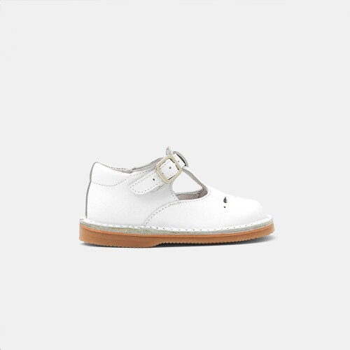 Baby smooth leather t-strap shoes