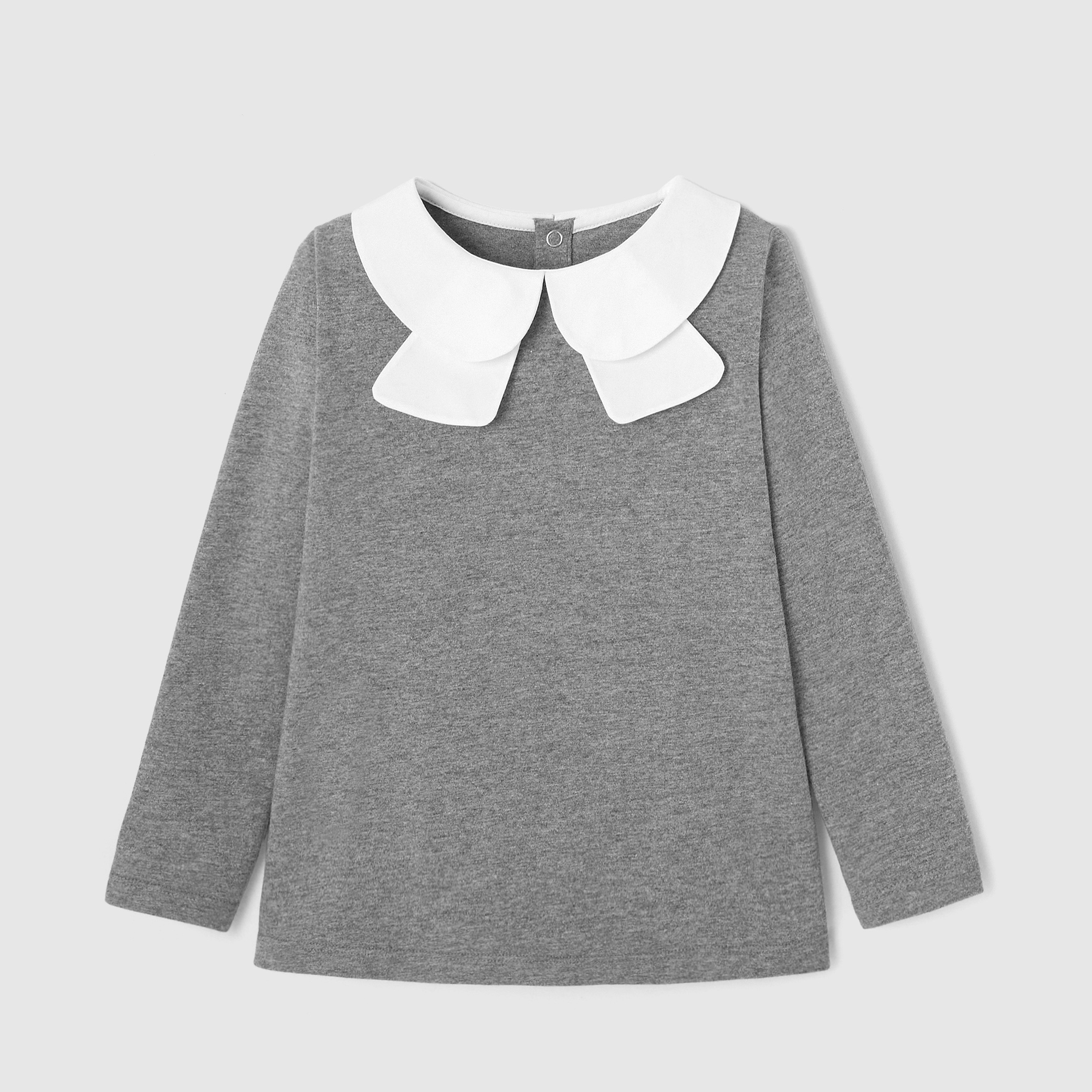 Girl t-shirt with Peter Pan collar