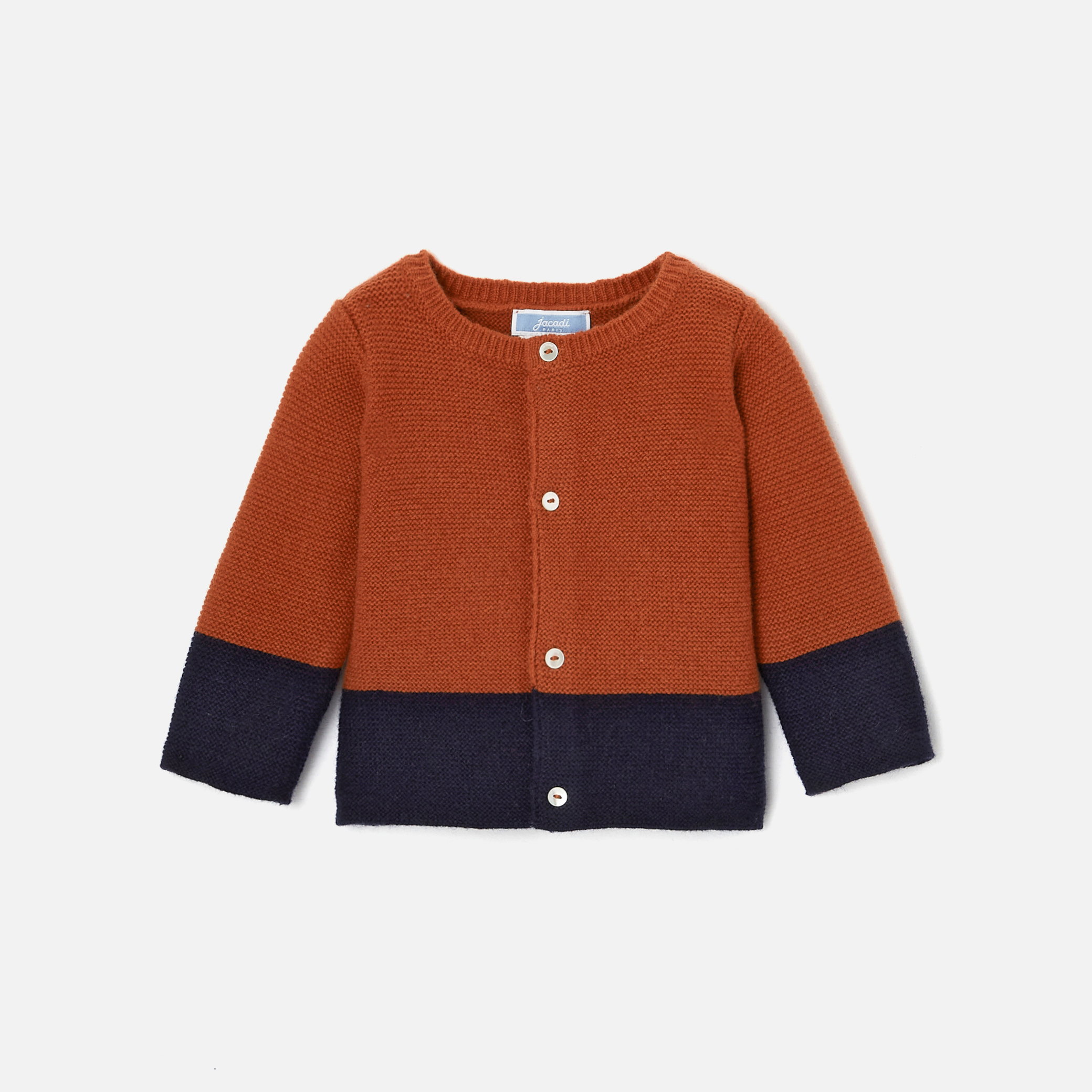 Baby boy color block cardigan