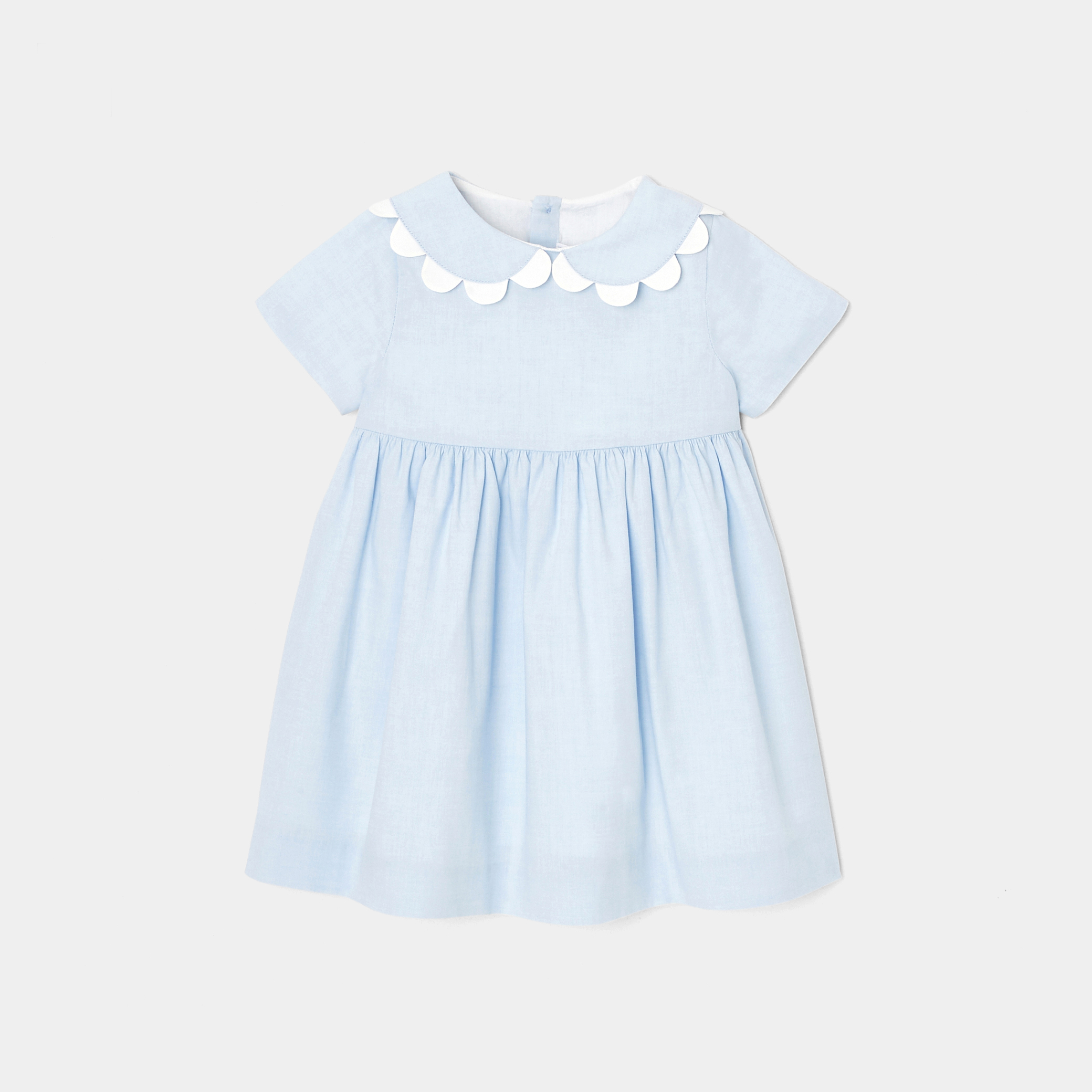 Baby girl petal neckline dress