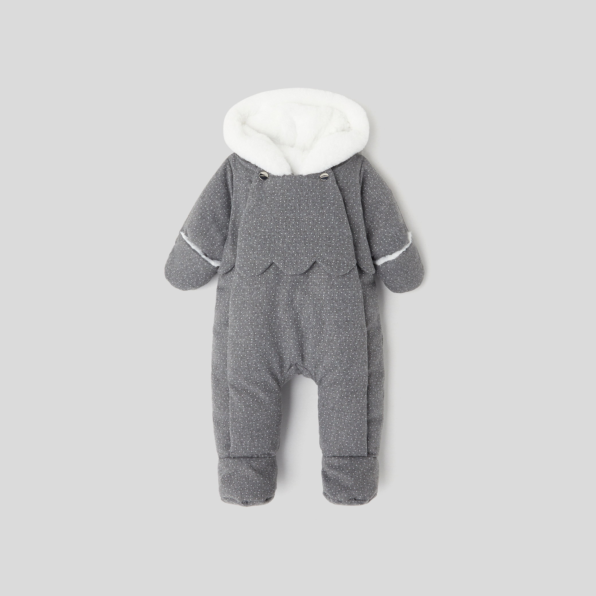 Baby girl flannel snowsuit