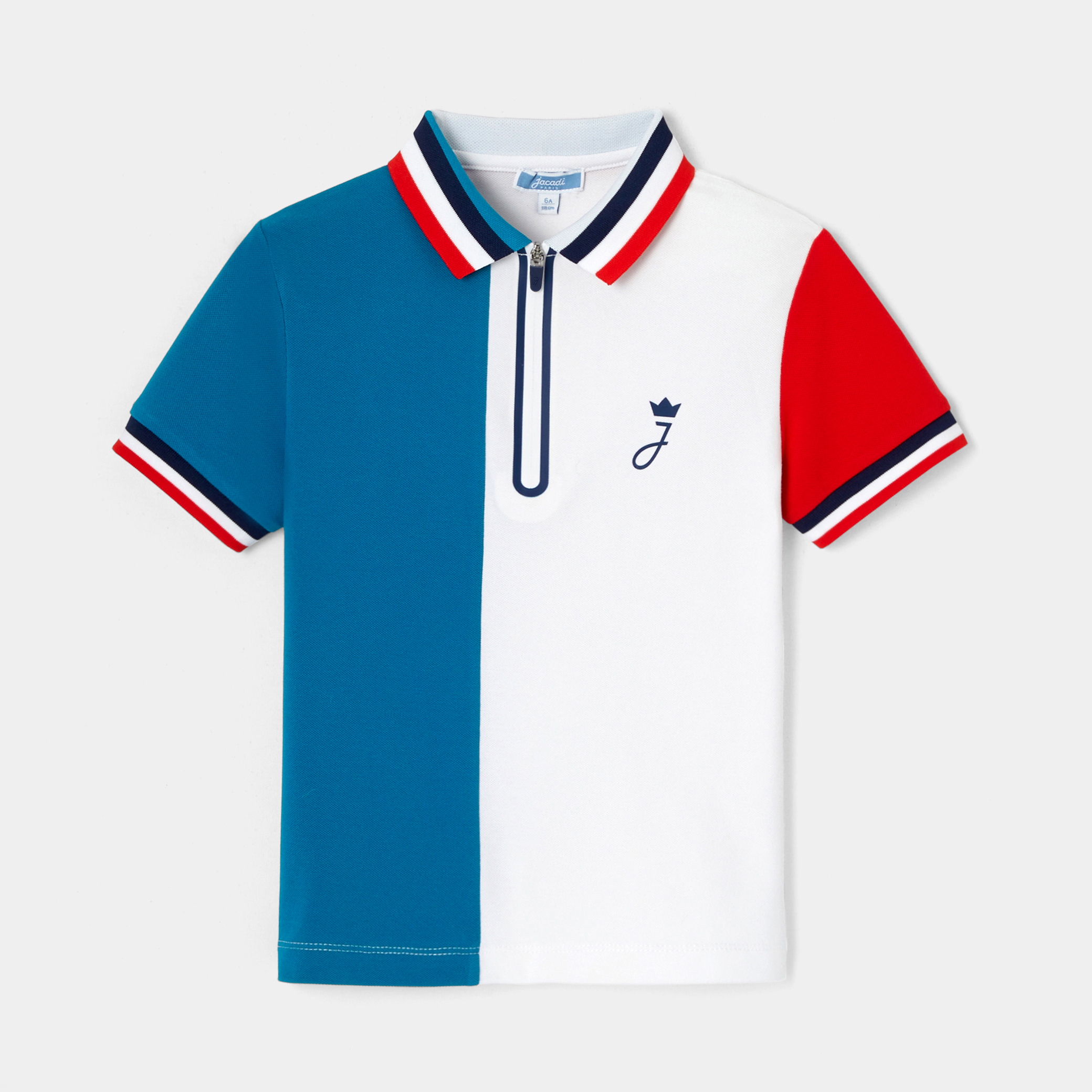 Tricou polo colorblock