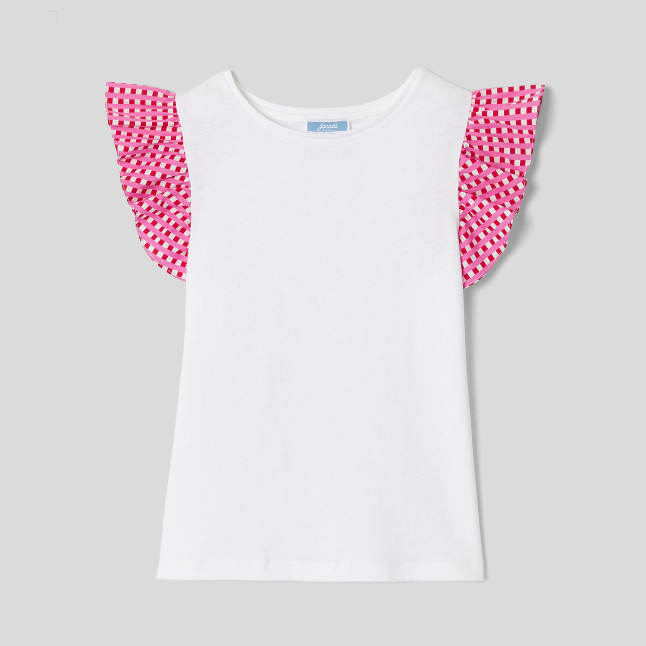 Tricou cu mâneci cu volane