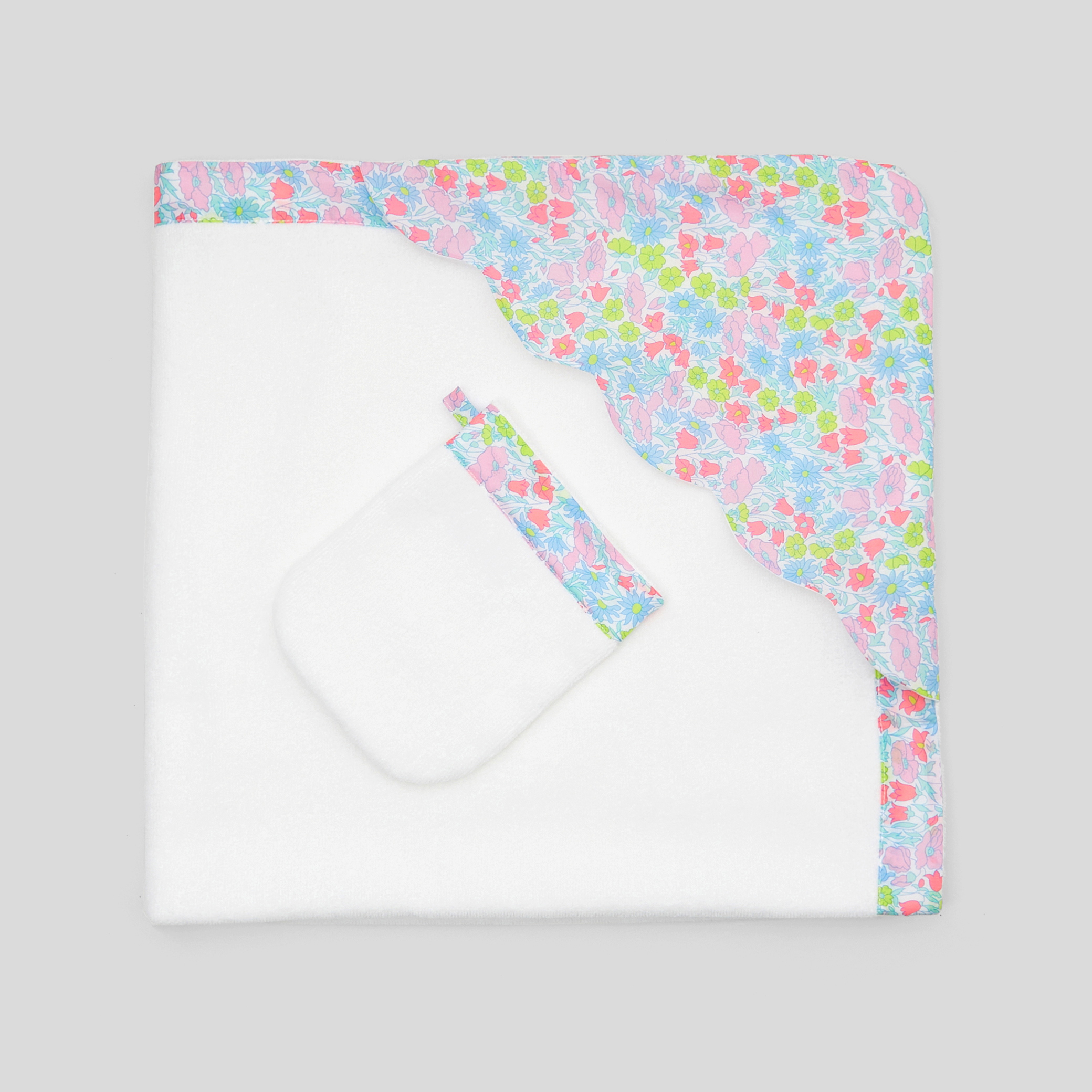 Baby girl bath towel