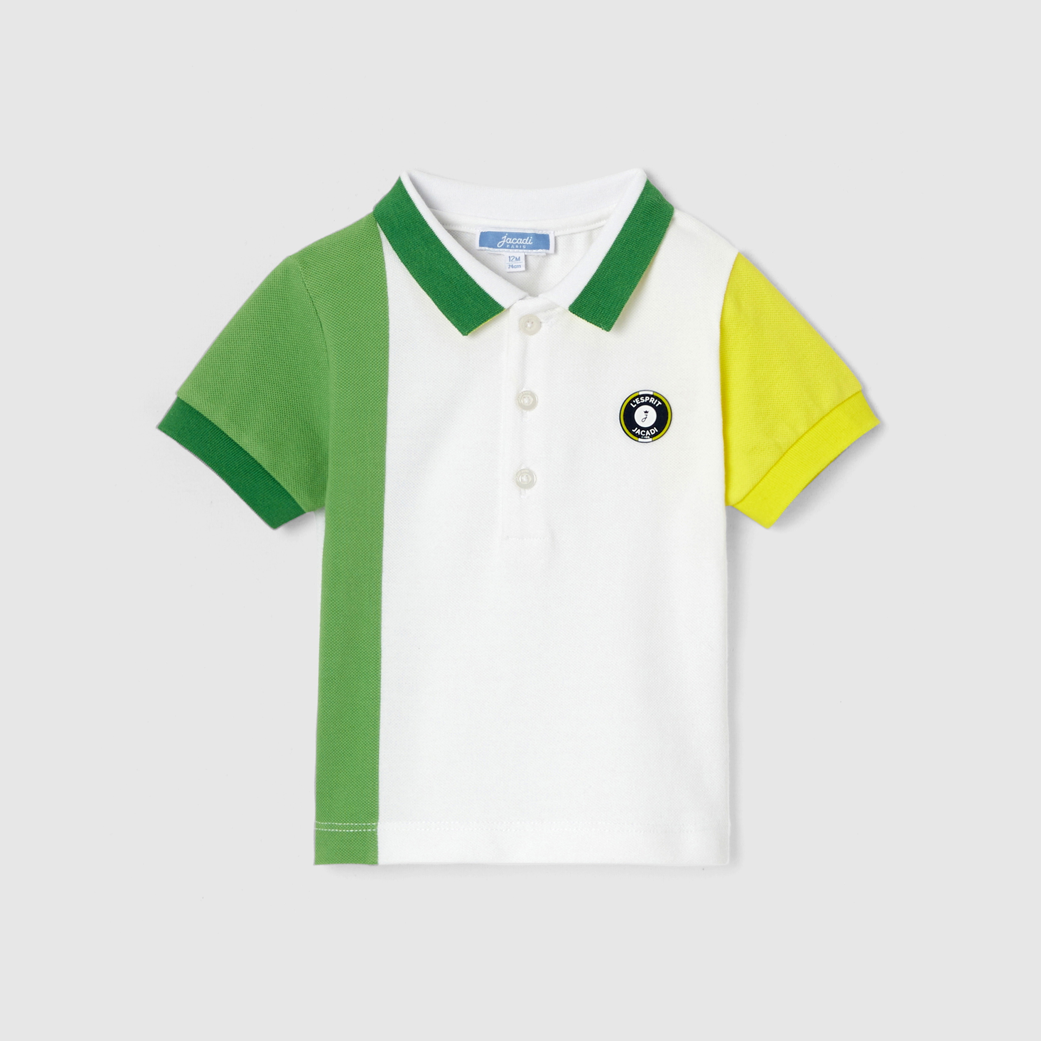 Tricou polo color block