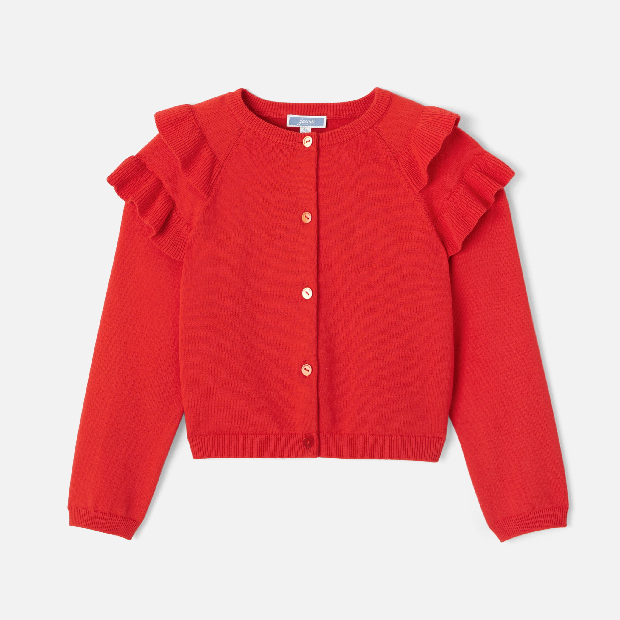 Girl ruffled cardigan