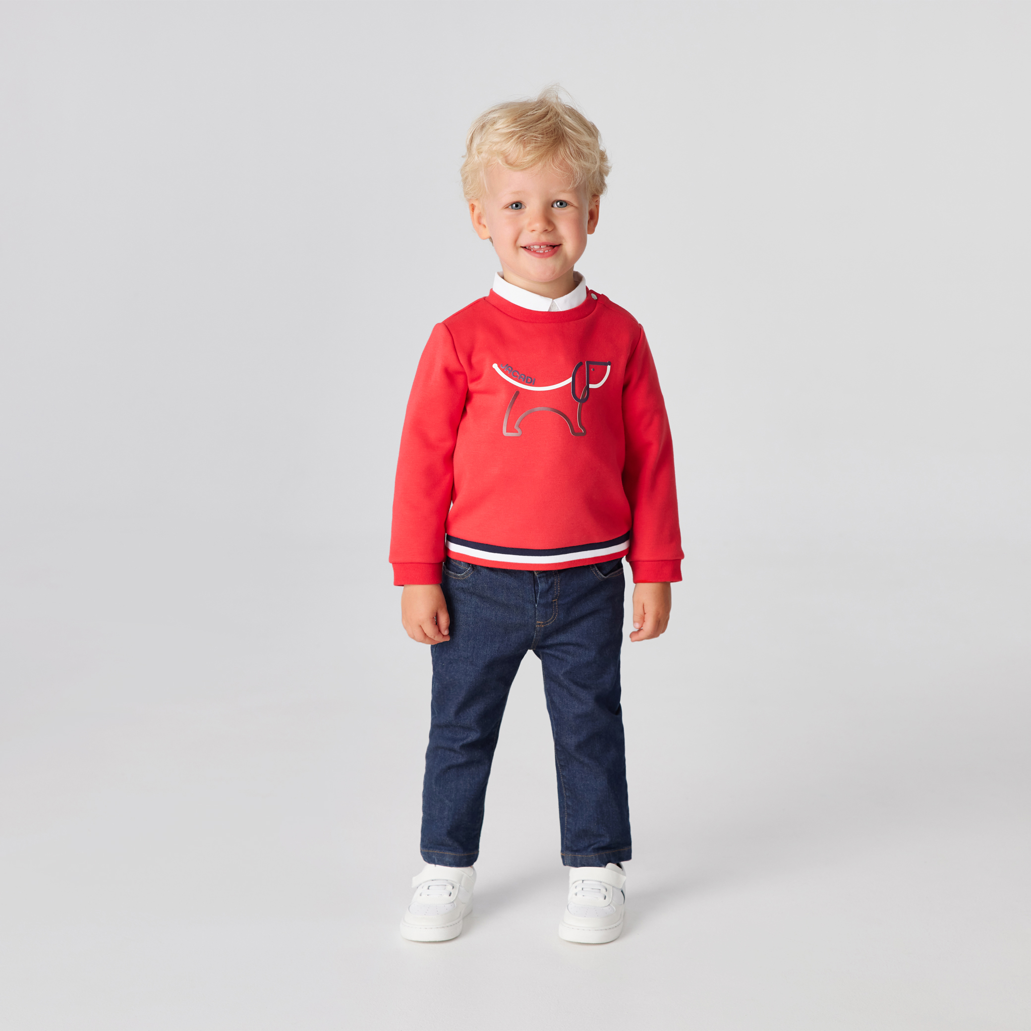 Baby boy soft velour sweatshirt