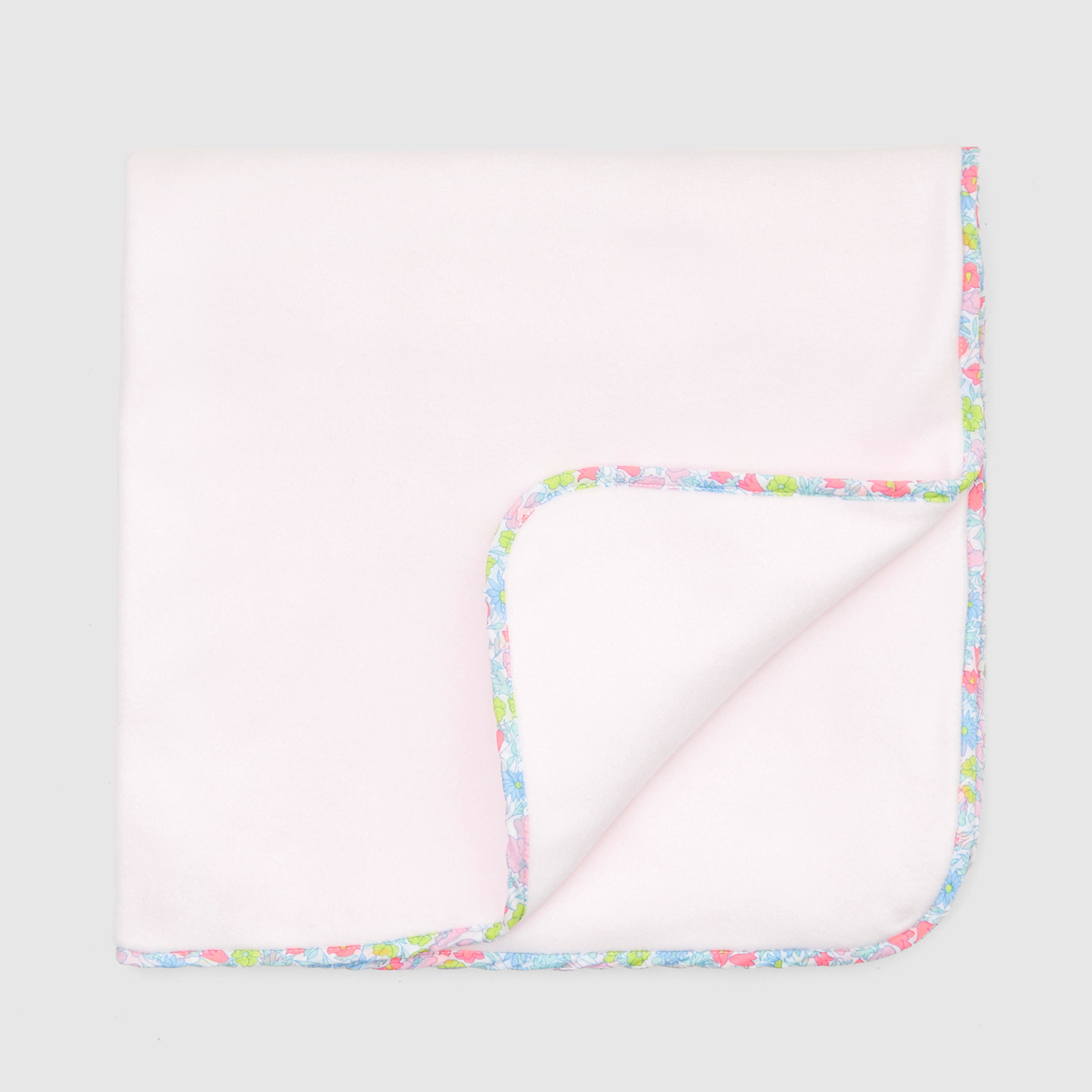 Baby girl fleece and Liberty fabric blanket