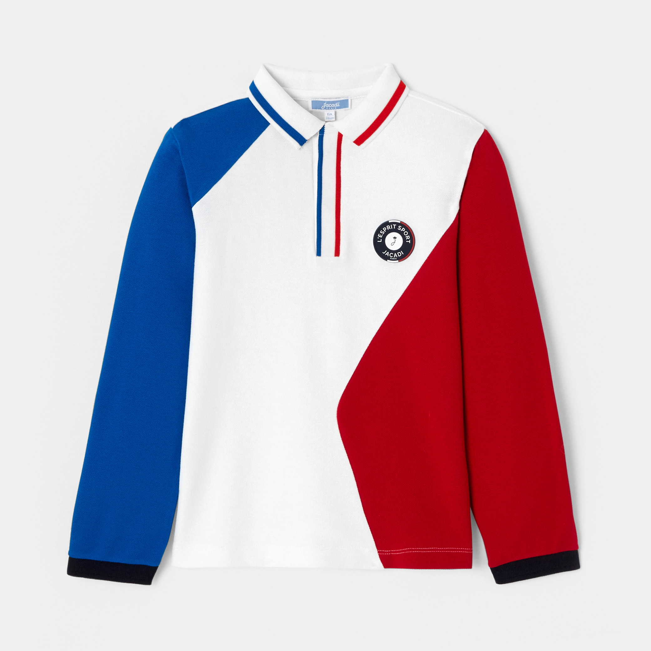 Boy color block polo shirt