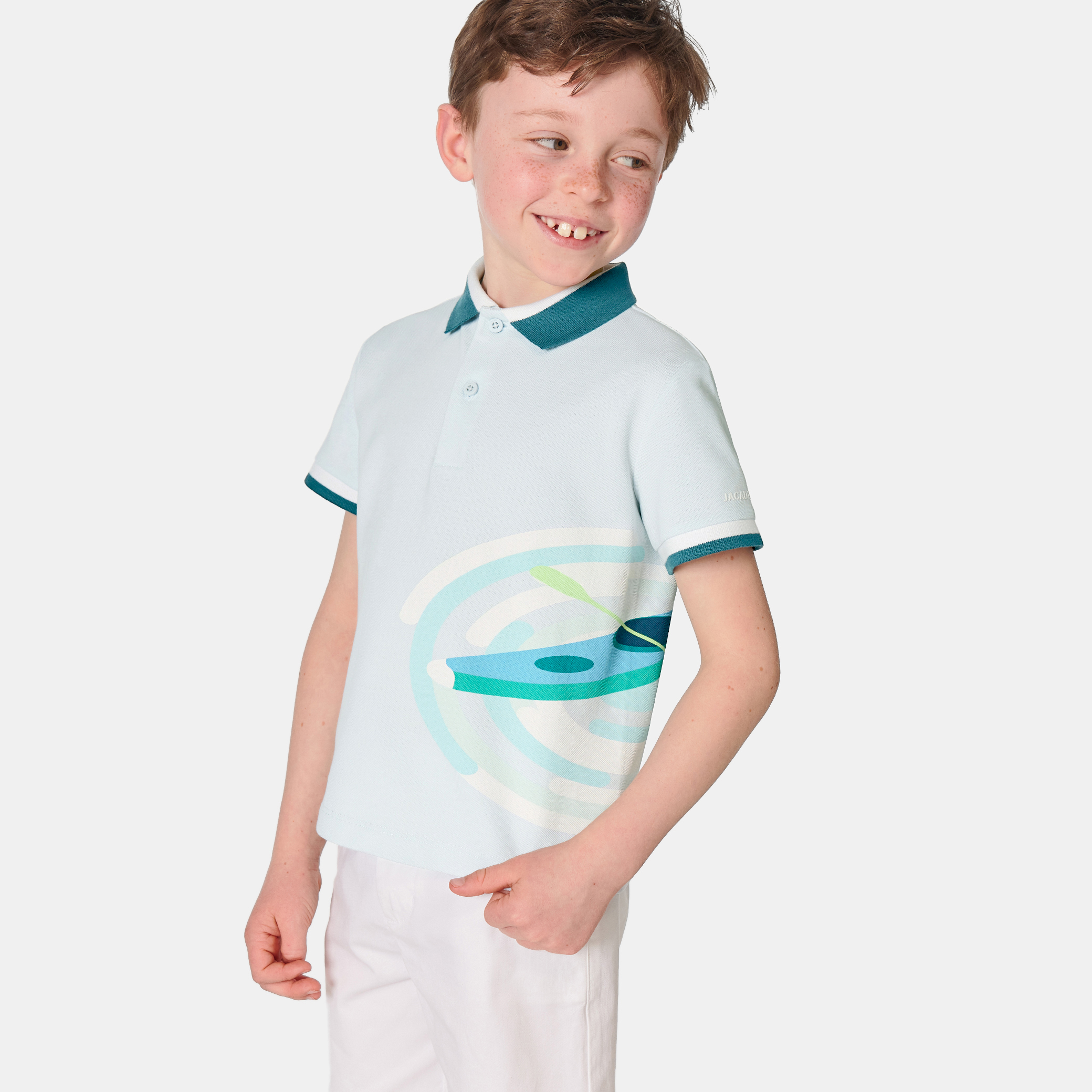Boy short sleeve polo
