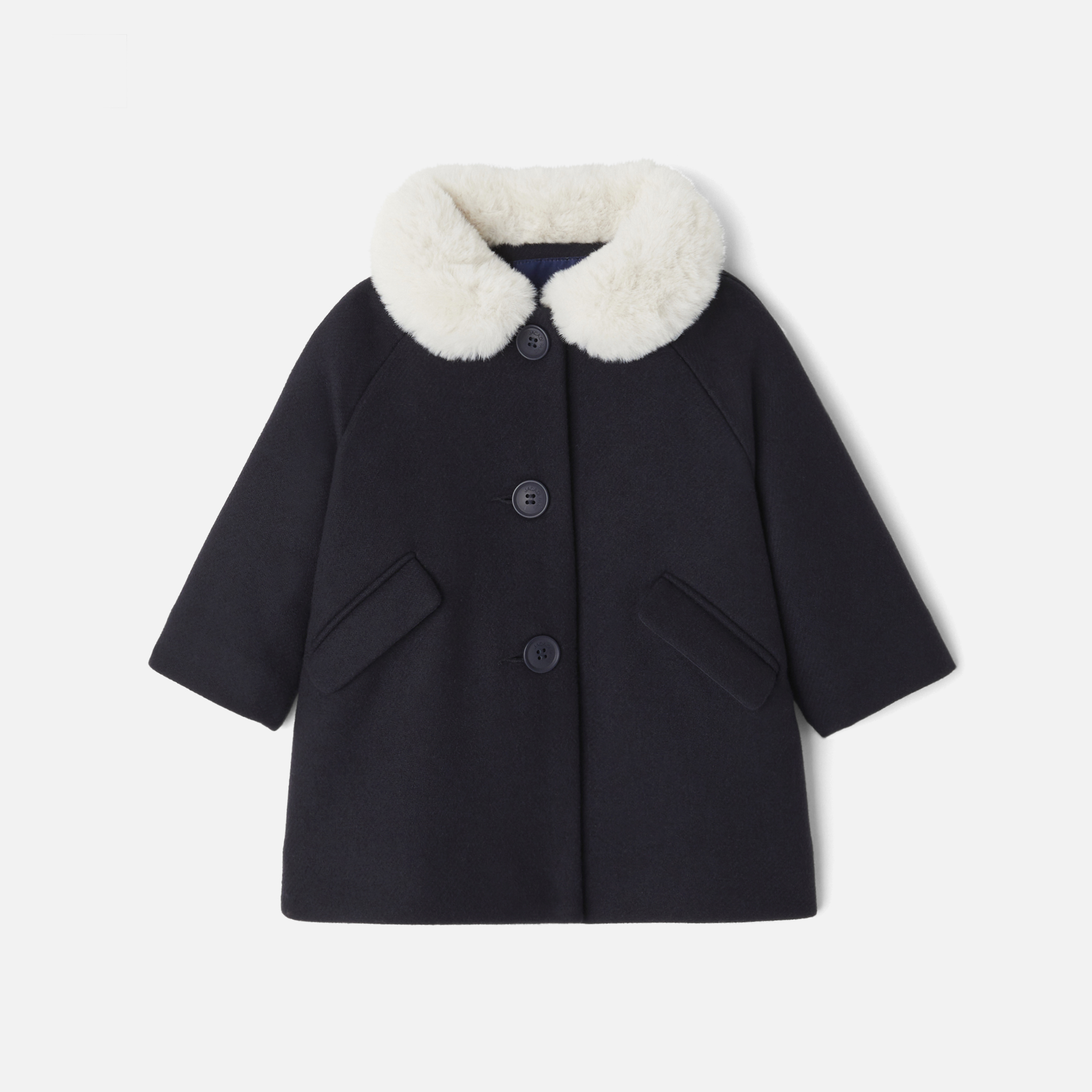 Baby girl coat in wool cloth