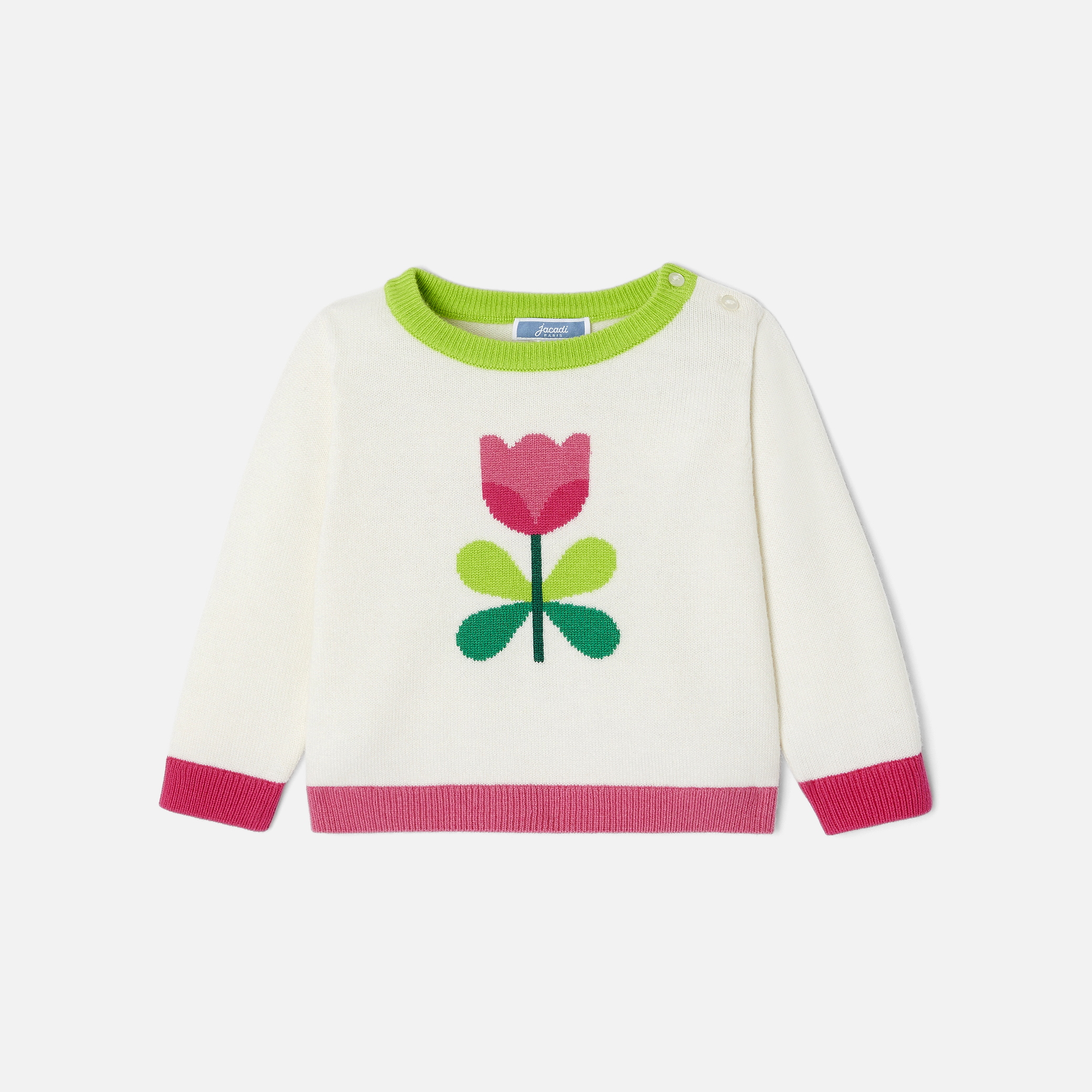 Baby girl Intarsia flower sweater