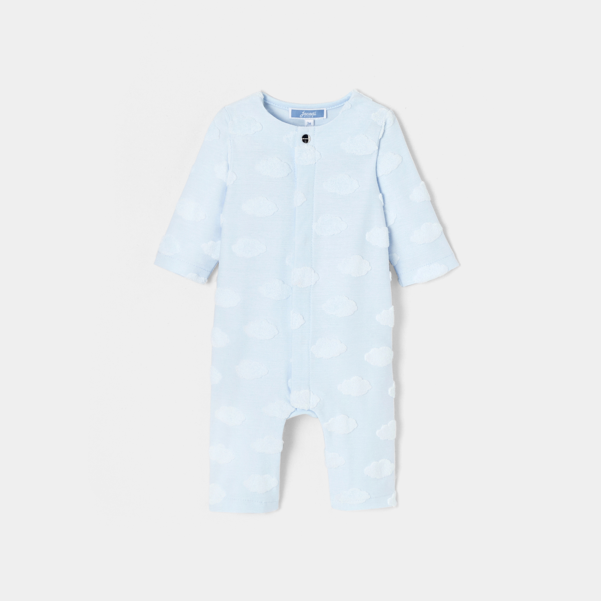 Baby boy jumpsuit with cloud pattern