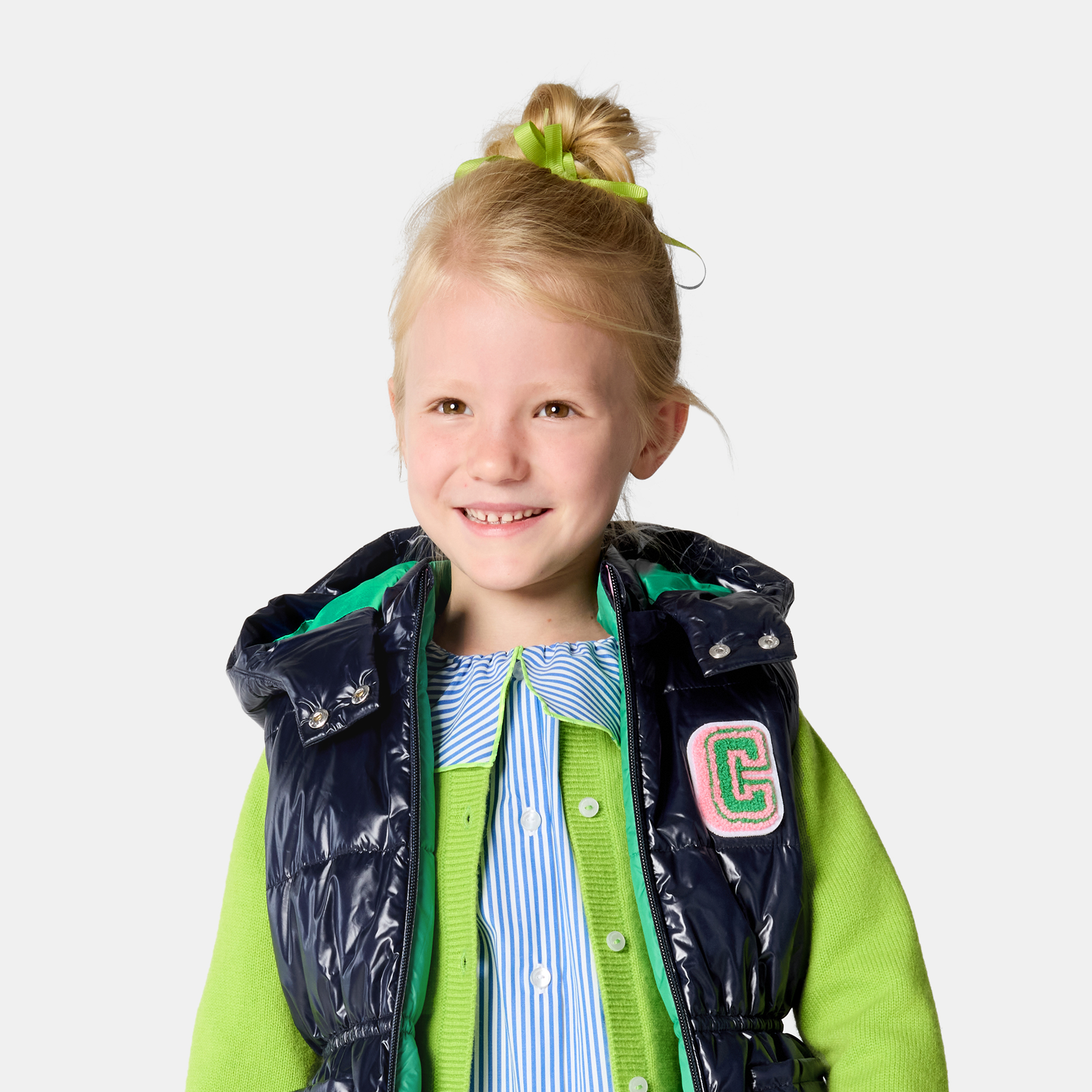 Girl sleeveless jacket