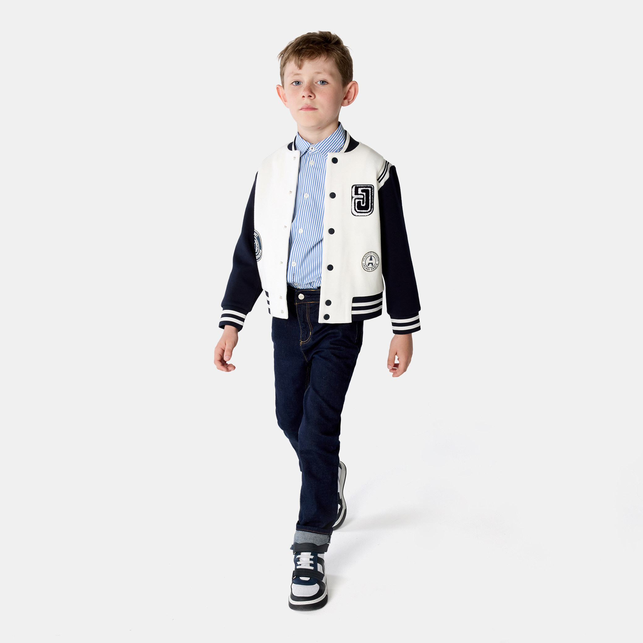 Boy varsity bi-material jacket