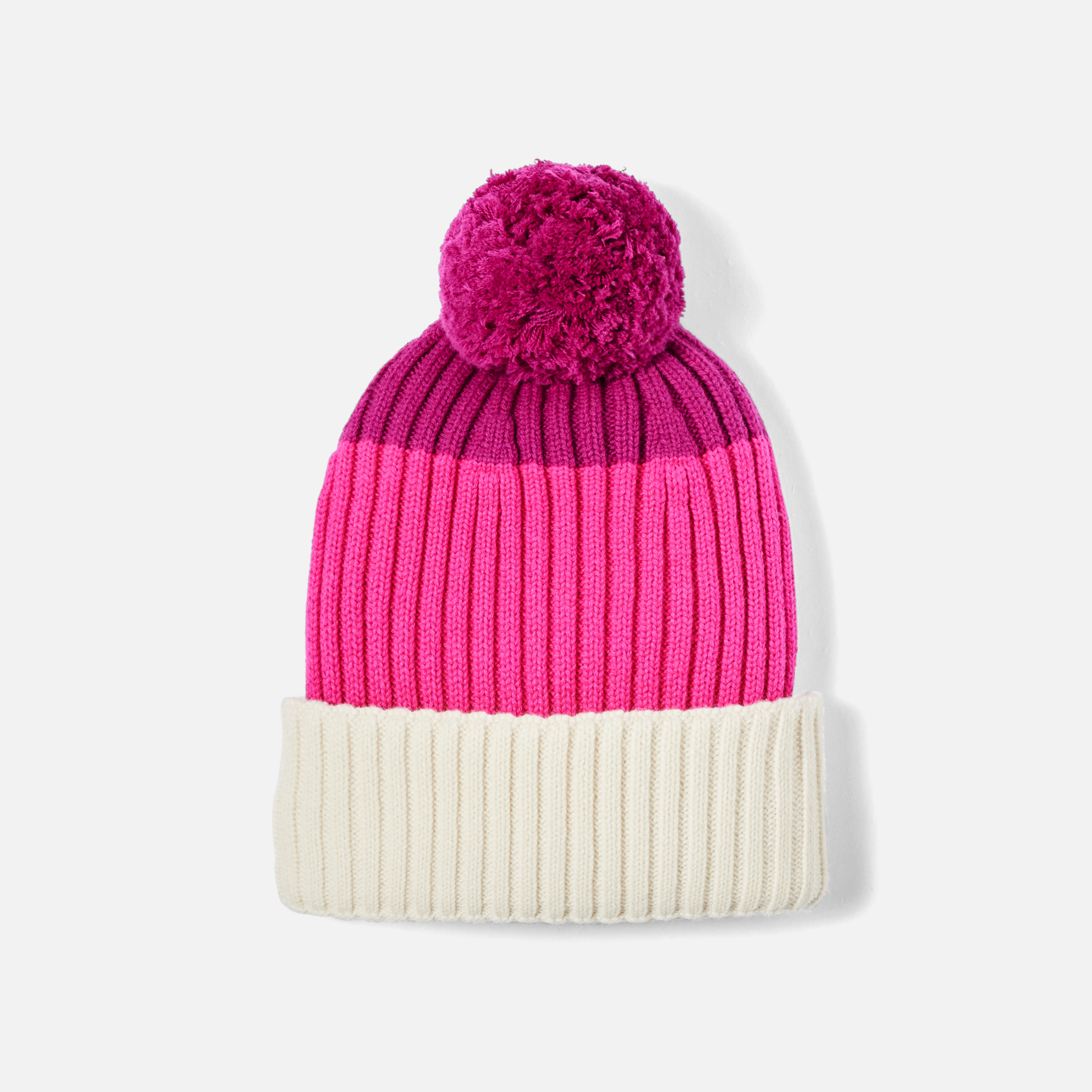 Girl color block beanie