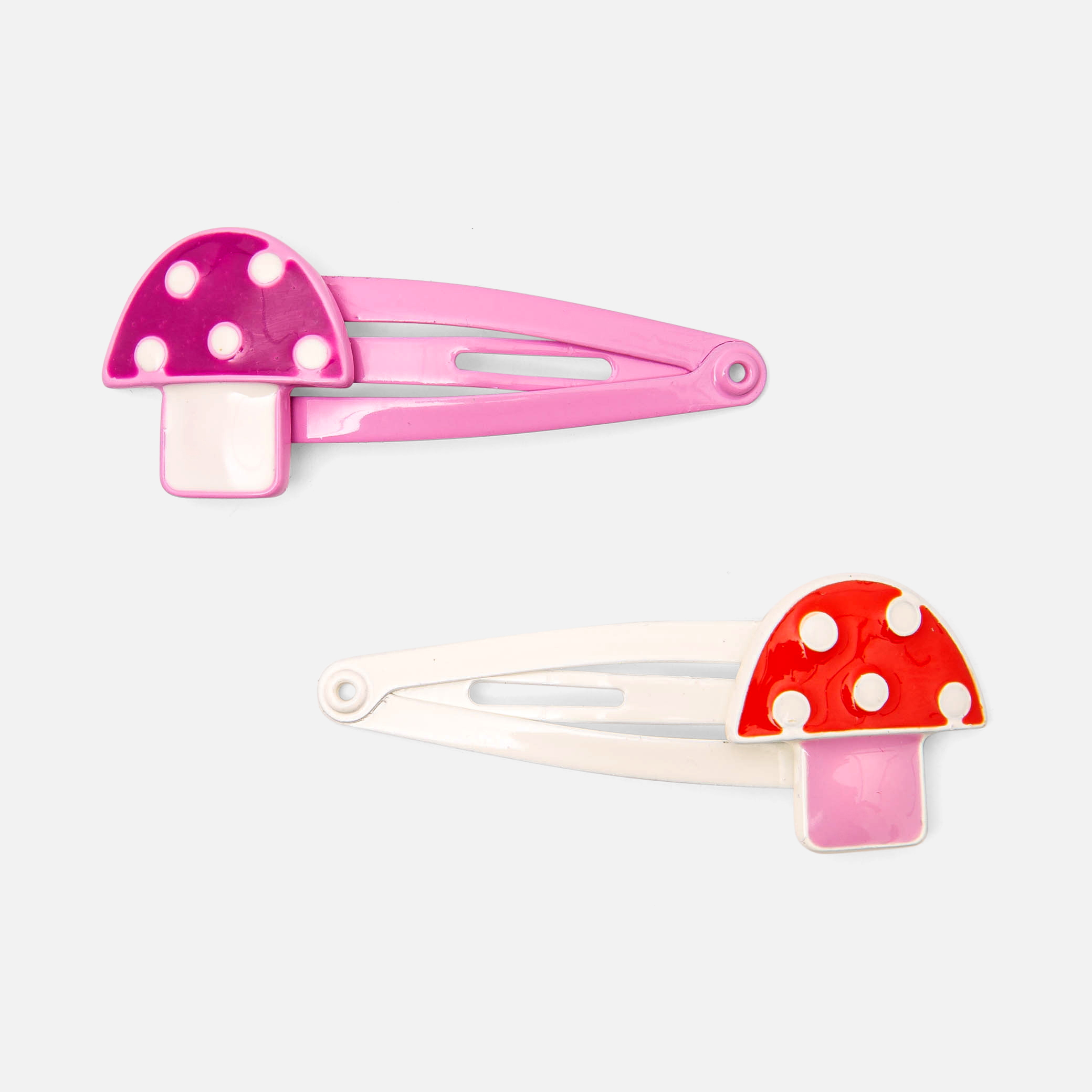 Mushroom barrettes duo