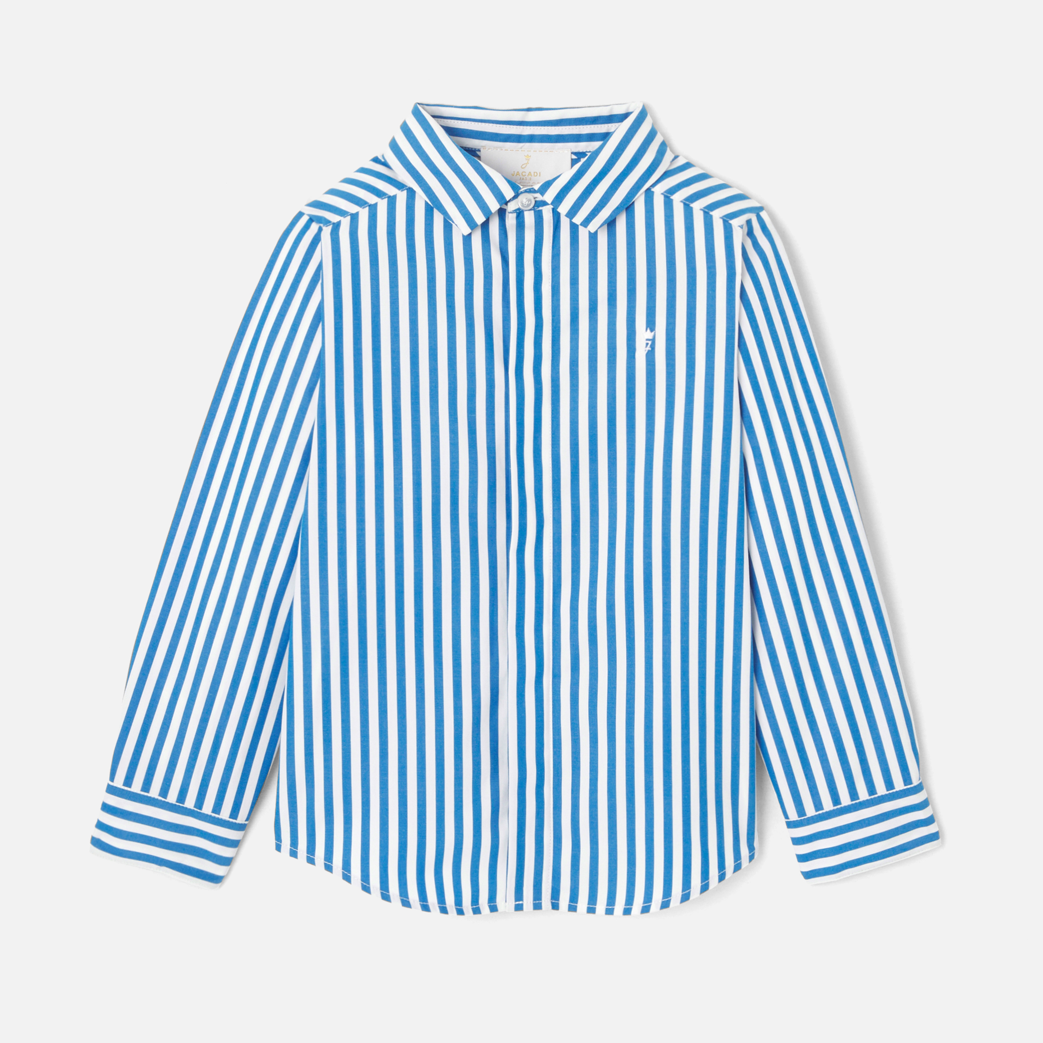 Boy striped poplin shirt