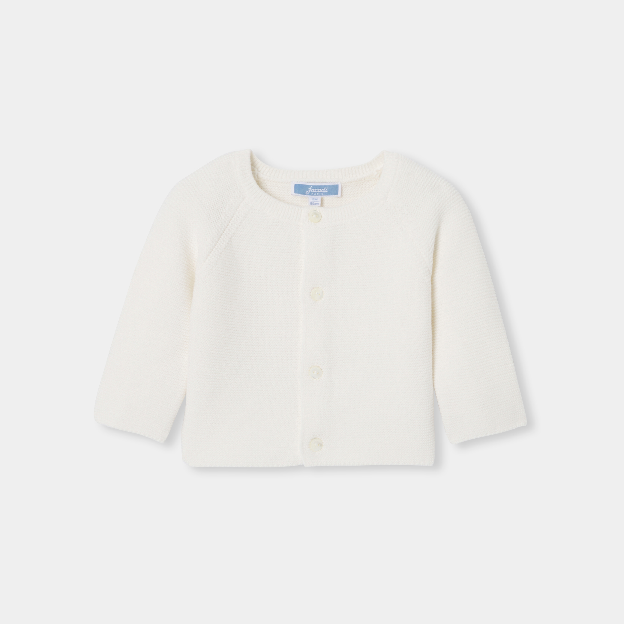 Cardigan alb din lana si casmir