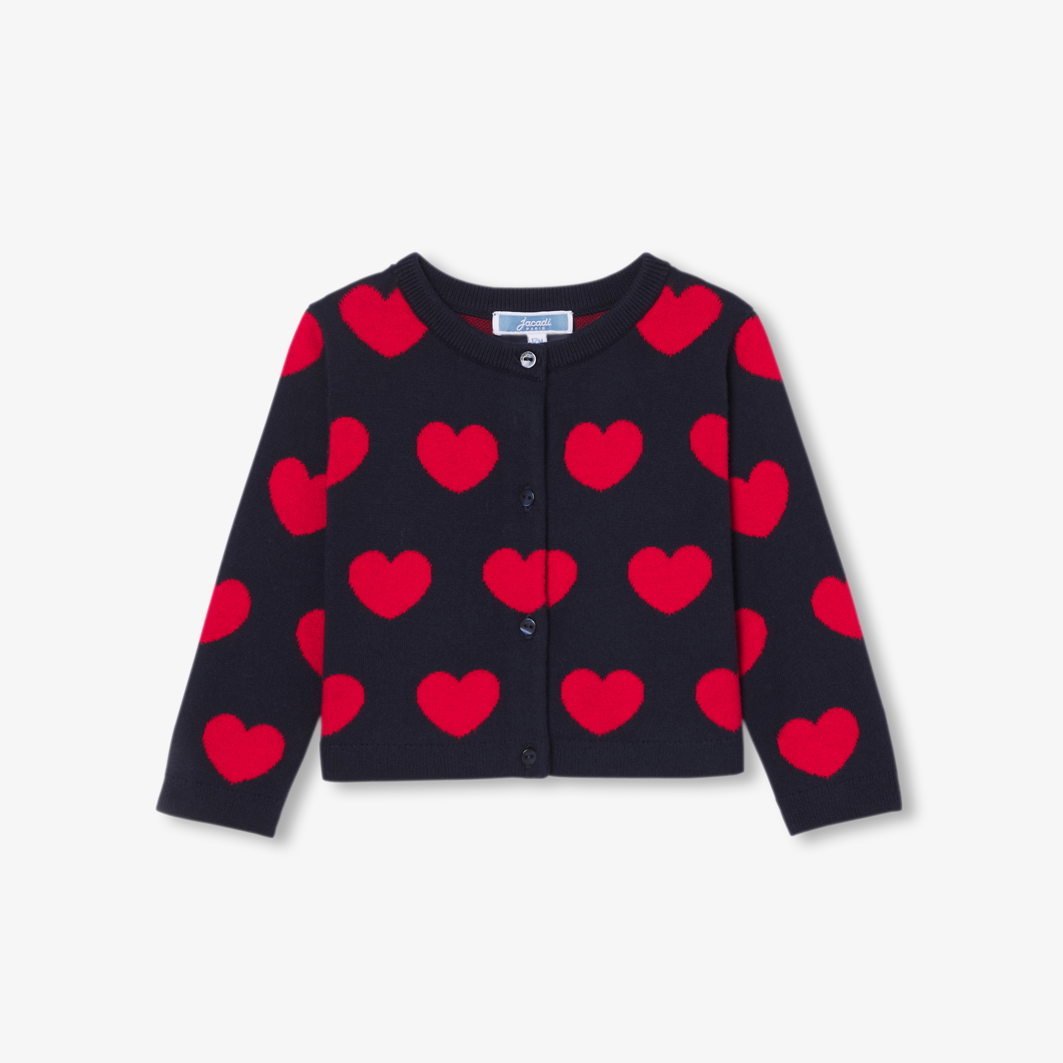 Cardigan tricotat cu inimioare