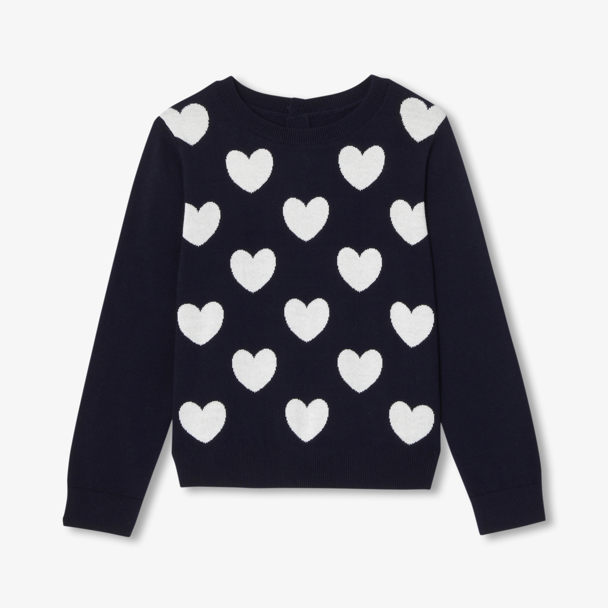 Pulover din bumbac cu inimioare