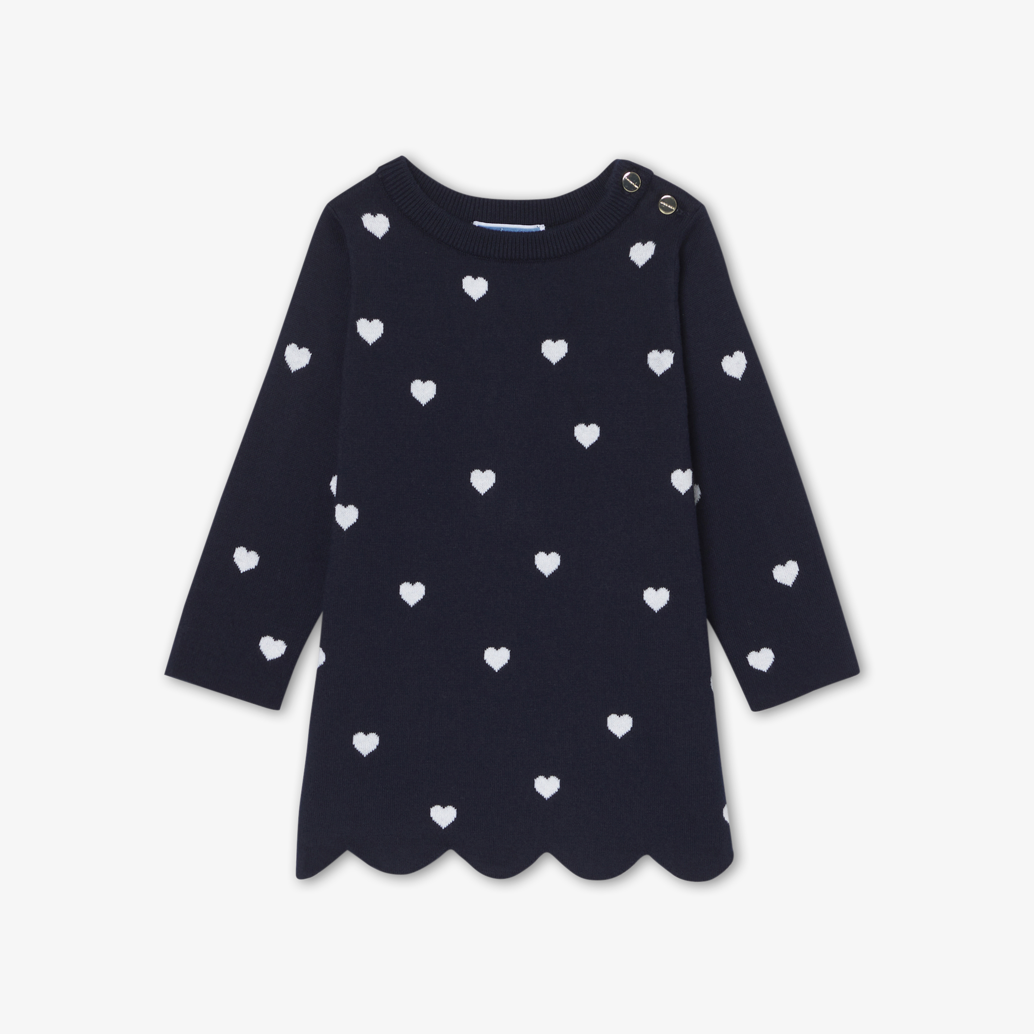 Rochie tricotata cu inimioare
